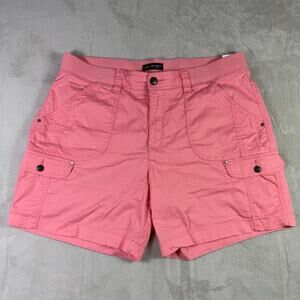 Lee Women’s Pink Relaxed Fit Mid Rise Cargo Shorts Size 16 Medium